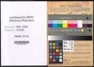 Entnazifizierung Erna Abels , geb. 23.08.1893 (Putzmacherin)