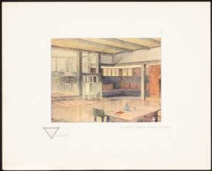 Innenraum: Perspektivische Innenansicht (aus: Moderne Bauformen. Fassaden, Interieurs, Details im Verein mit R. Beauclair, hrsg.v. M.J. Gradl, Bd. 3, 1904)