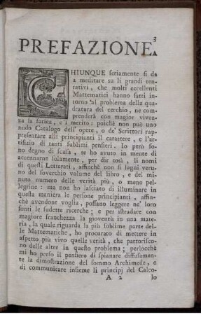 Prefazione. Avviso al Lettore.
