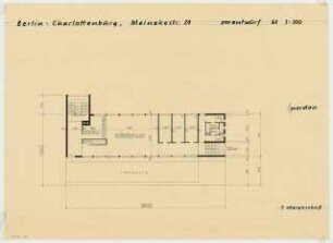 Wohn- und Geschäftshaus Meinekestraße 24, Berlin-Charlottenburg: Grundriss 7. Obergeschoss 1:100
