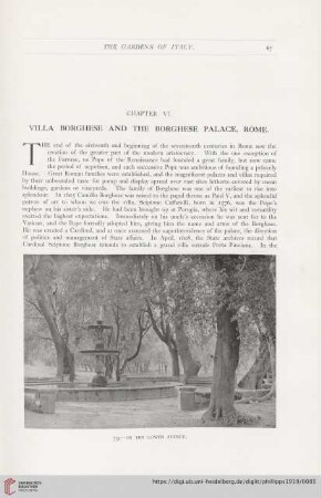 Chapter VI: Villa Borghese and the Borghese Palace, Rome
