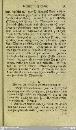 §. 5. Was von den biblischen Tropen zu bemerken ist