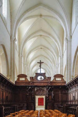 Frankreich. Bourgogne. Yonne. Pontigny. Abbaye. Romanische Abtei. Holzlettner