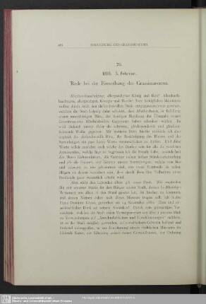 70. 1896. 5. Februar. Rede bei der Einweihung des Grassimuseums