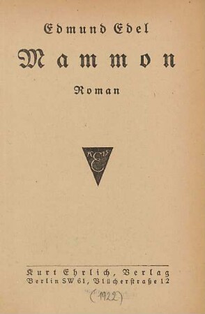 Mammon : Roman