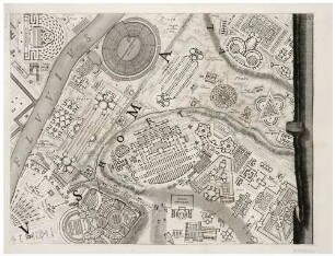 Ichnographia (Plan des Marsfelds im antiken Rom), aus der Folge "Il Campo Marzio dell’Antica Roma", Tafel IX
