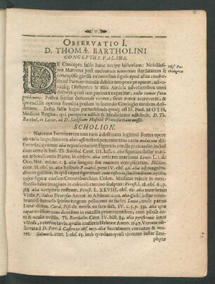 Observatio I. - XX.