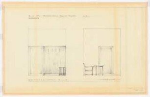 Reichsluftfahrtministerium, Berlin: Dienstraum L2, Vorraum: Wandansichten [1:20]