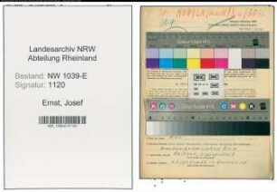 Entnazifizierung Josef Ernst , geb. 03.06.1913 (Angestellter)