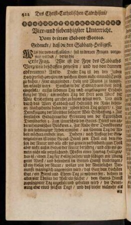 422-425, 74. Vom dritten Gebott Gottes. Gedencke ...