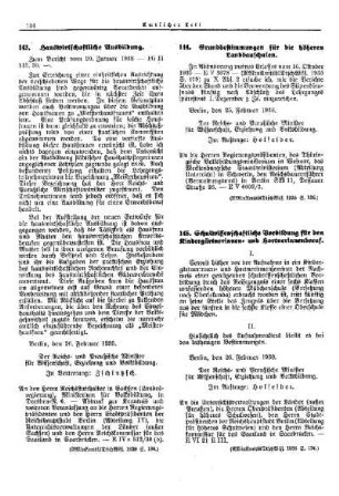 Grundbestimmungen für die höheren Landbauschulen : [Erziehung] ; [Für das Reich] ; [Amtliche Erlasse] ; [Amtlicher Teil]