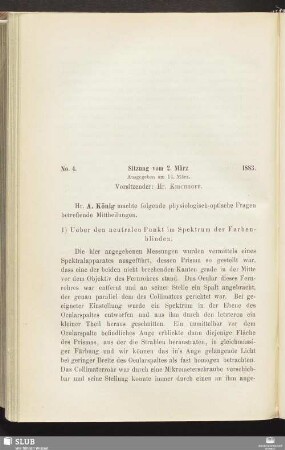 No. 4. Sitzung vom 2. März 1883