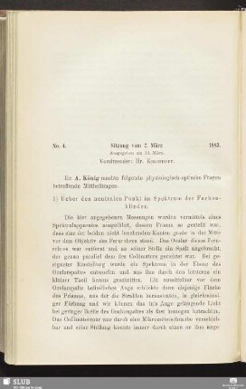 No. 4. Sitzung vom 2. März 1883