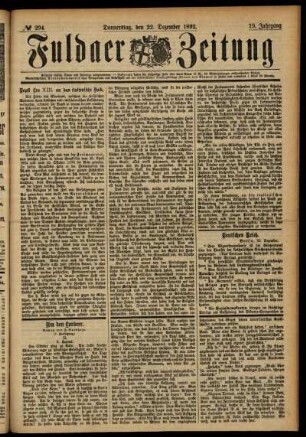 Ausgabe vom Donnerstag, den 22. Dezember 1892.