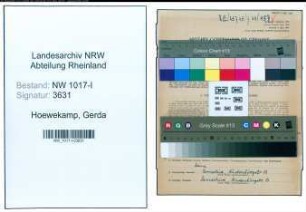 Entnazifizierung Gerda Hoewekamp , geb. 07.06.1909 ()
