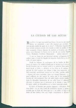 La ciudad de las aguas