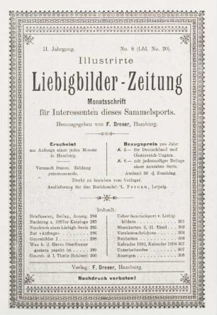 II. Jahrgang. No. 8 (Lfd. No. 20). (Hamburg, 1. August 1897.)