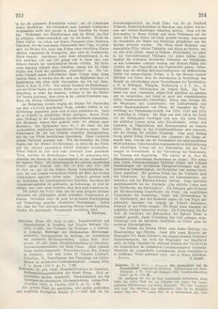 213-214 [Rezension] Beiträge zur Sächsischen Kirchengeschichte