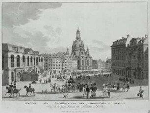 Ansicht des Neumarkts und des Paradeplatzes zu Dresden