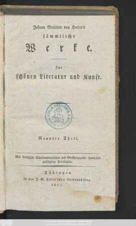 [Abt. 2], Theil 9: Blumenlese aus morgenländischen Dichtern
