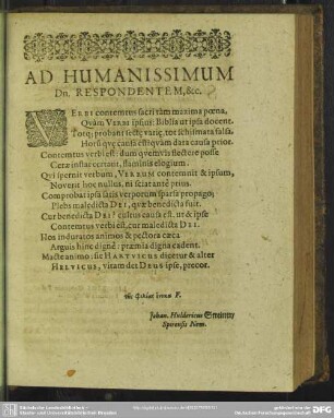 Elenchus Judaeorum VII. De Pluralitate Personarum In Una Essentia divina