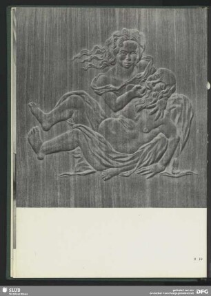 Detail aus einem holzgeschnitzten Schrank