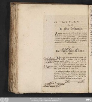 Tit. IV. De muneribus & honoribus.