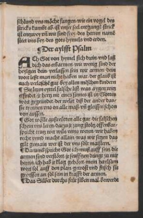 Der aylfft Psalm ||