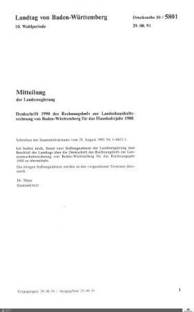 Drucksachen 5801-5950: Anträge, Anfragen, Gesetzentwürfe