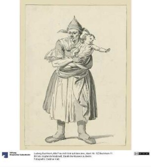 Alte Frau mit Kind auf dem Arm