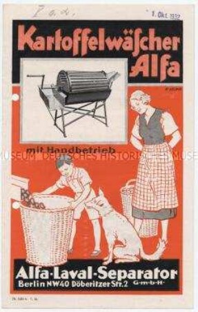 Kartoffelwäscher Alfa mit Handbetrieb