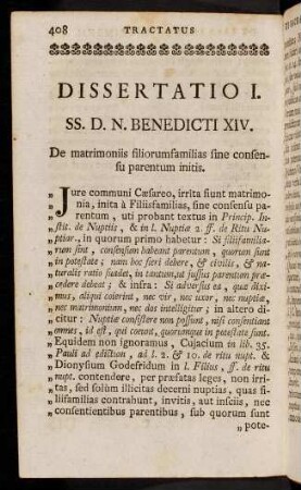 408-421, Dissertatio I. - Dissertatio II.