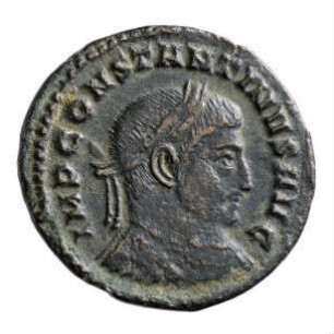 Münze, Follis, Aes 3, 317 n. Chr.