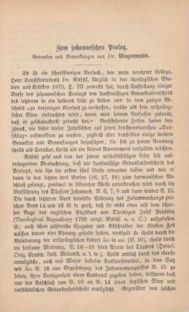 441-446 Zum johanneischen Prolog