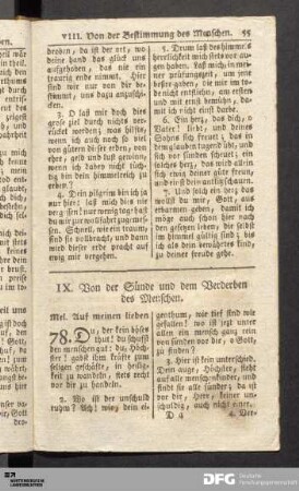 IX. Von der Sünde und dem Verderben des Menschen.