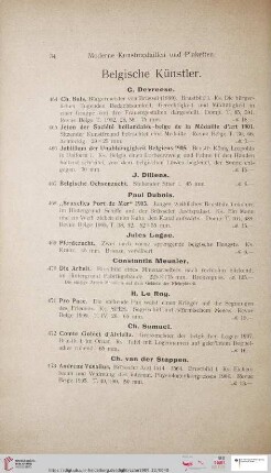 34-35 Belgische Künstler (Nr. 464 - 475)