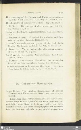 30. Galvanische Messapparate