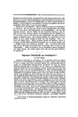 Besondere Bedürfnisse der Landschulen?