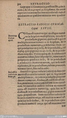 EXTRACTIO RADICIS CUBICAE. Caput XXVIII.