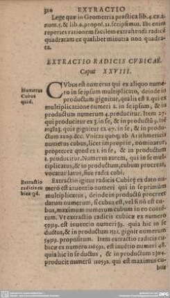 EXTRACTIO RADICIS CUBICAE. Caput XXVIII.