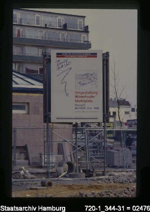 Informationstafel, Winterhuder Marktplatz