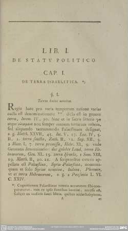 Lib. I. De Statu Politico