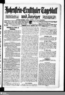 Hohenstein-Ernstthaler Tageblatt und Anzeiger : Hohenstein-Ernstthaler Zeitung, Nachrichten und Neueste Nachrichten ; Generalanzeiger für Hohenstein-Ernstthal mit Hüttengrund, Oberlungwitz, Gersdorf, Hermsdorf, Bernsdorf, ...