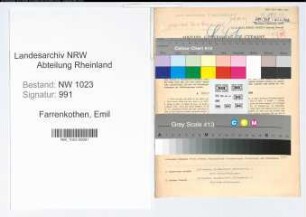 Entnazifizierung Emil Farrenkothen , geb. 04.02.1894 (Gemeindeinspektor)