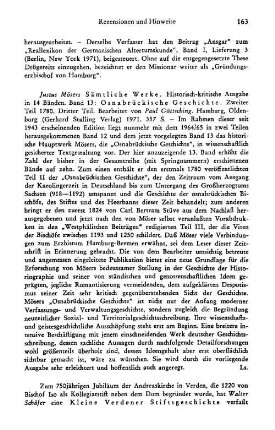 Schäfer, Walter :: Kleine Verdener Stiftsgeschichte, zum Jubiläum an St. Andreas : Verden, Lührs & Röver, 1970