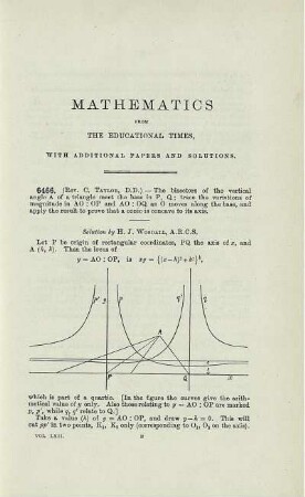 Mathematics from the educational times. [6466. -9936.]