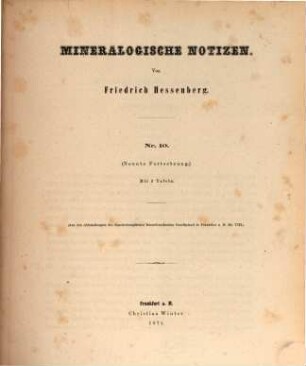 Mineralogische Notizen, 10
