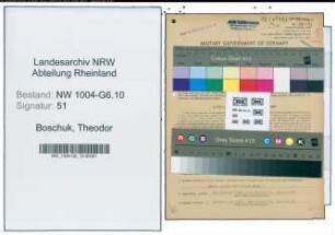Entnazifizierung Theodor Boschuk , geb. 25.12.1909 (Handlungsgehilfe)