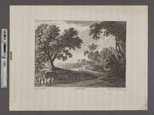 [Waldlandschaft mit Hirten]