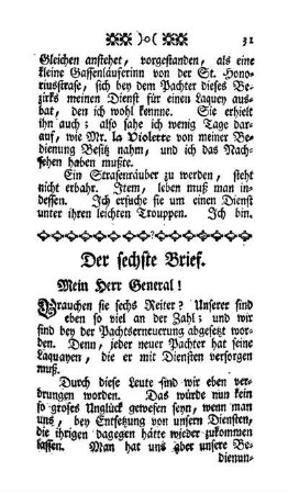 Der sechste Brief - Mein Herr General!